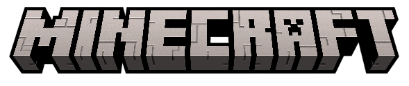 Block-style Minecraft logo on a dark deepslate navigation bar